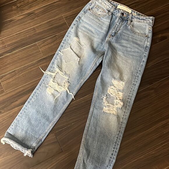 Hidden Distress Denim Jeans Size 24 - Picture 2 of 6